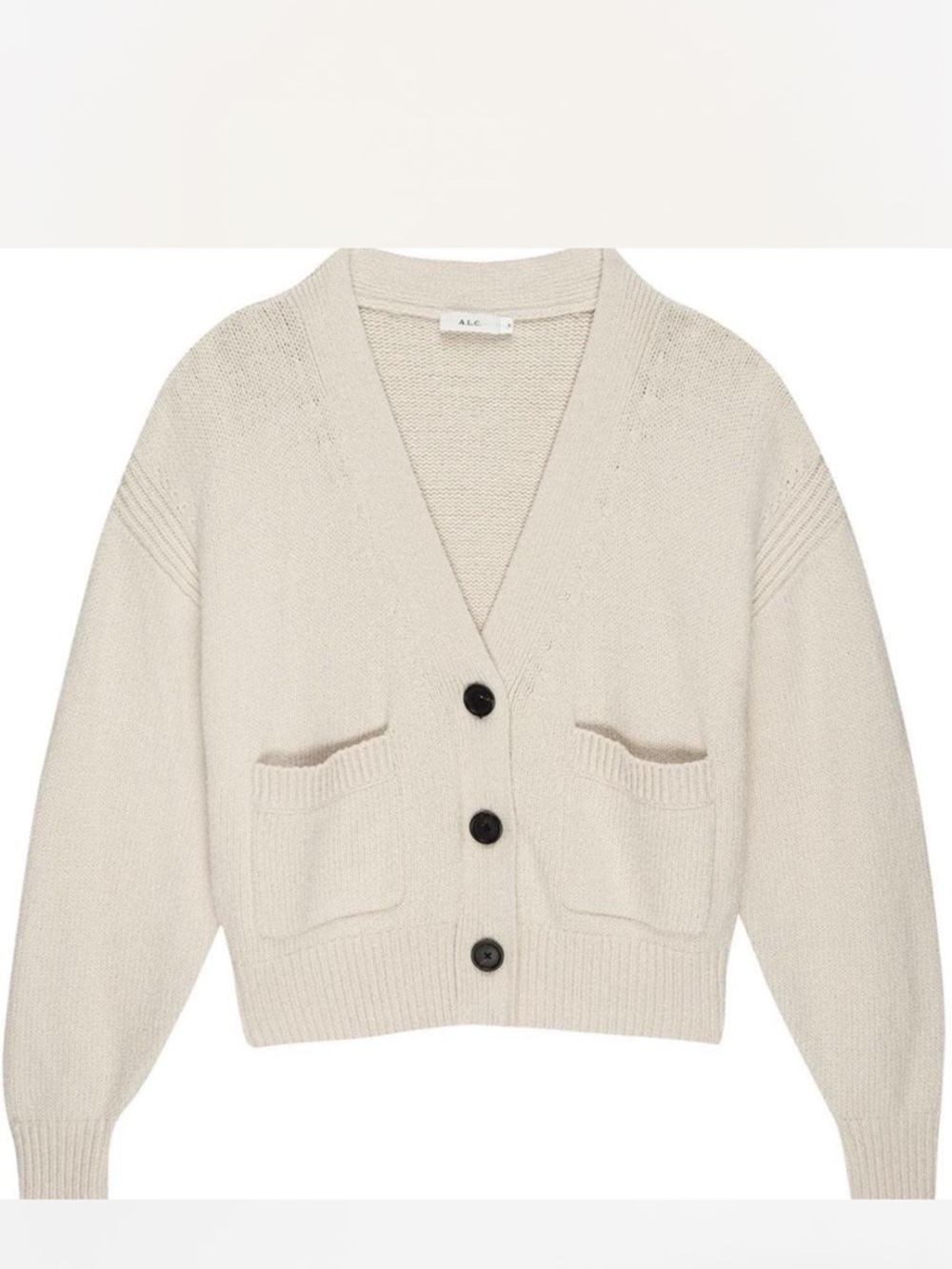 A.L.C. Vincent Cream Knit Cardigan XS